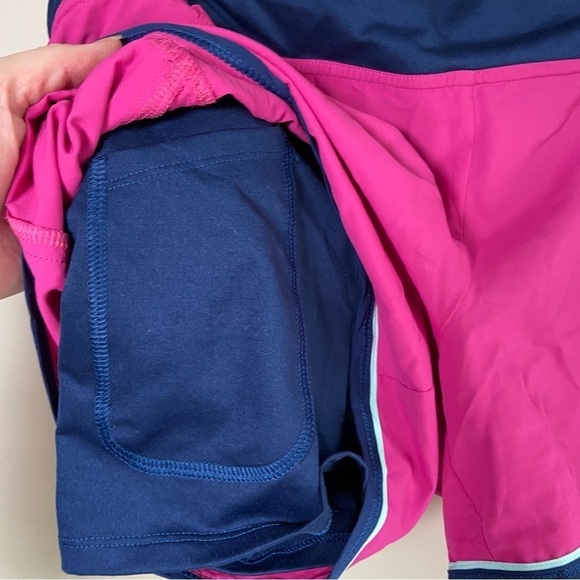 Sugoi Prism 4” Running Shorts Lined with Drawstring Pink and Navy Large - Picture 5 of 7